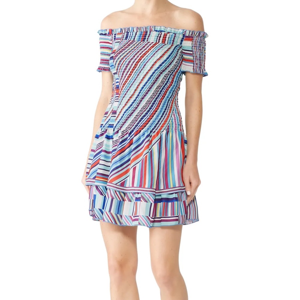 NWT $328 Parker Zizola multi color dress size Medium
